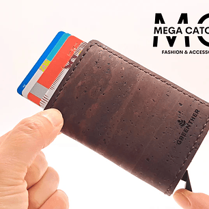 RFID Handcrafted Brown Cork Wallet with Custom Engraving