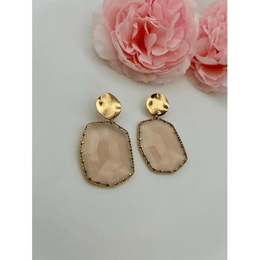 Champagne Bliss Geometric Drop Earrings