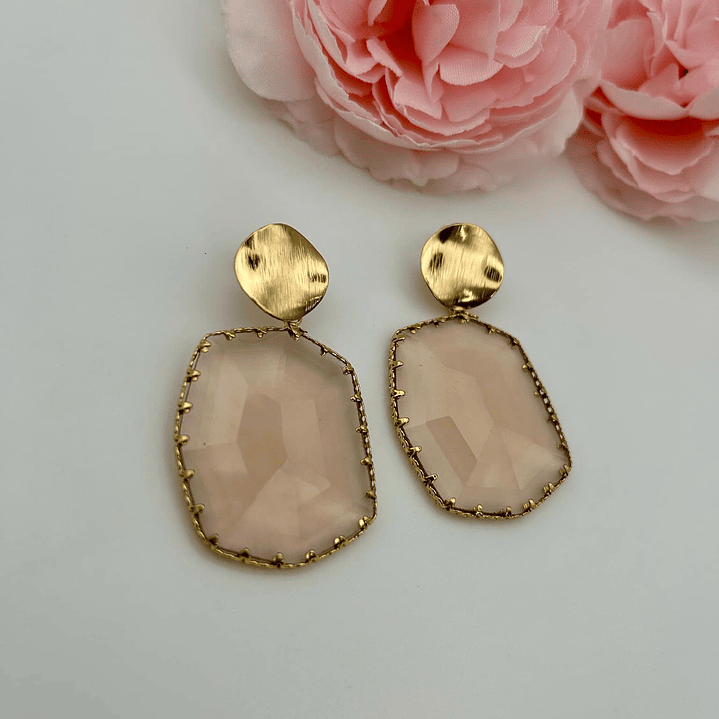 Champagne Bliss Geometric Drop Earrings 1