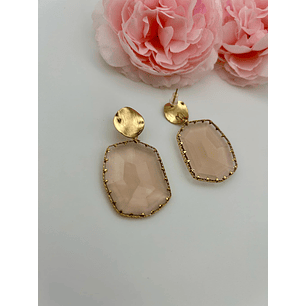 Champagne Bliss Geometric Drop Earrings