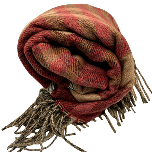 Autumn Blossom Plaid Scarf