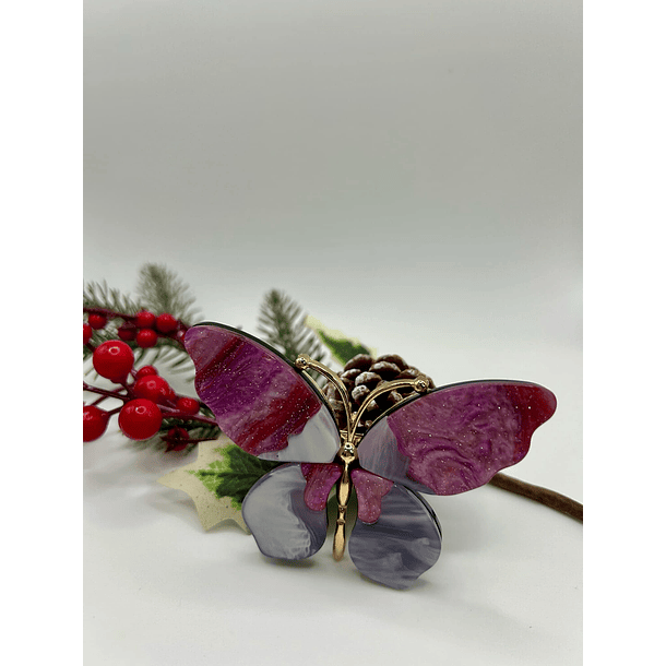 Handmade Resin Twilight Butterfly Brooch 2