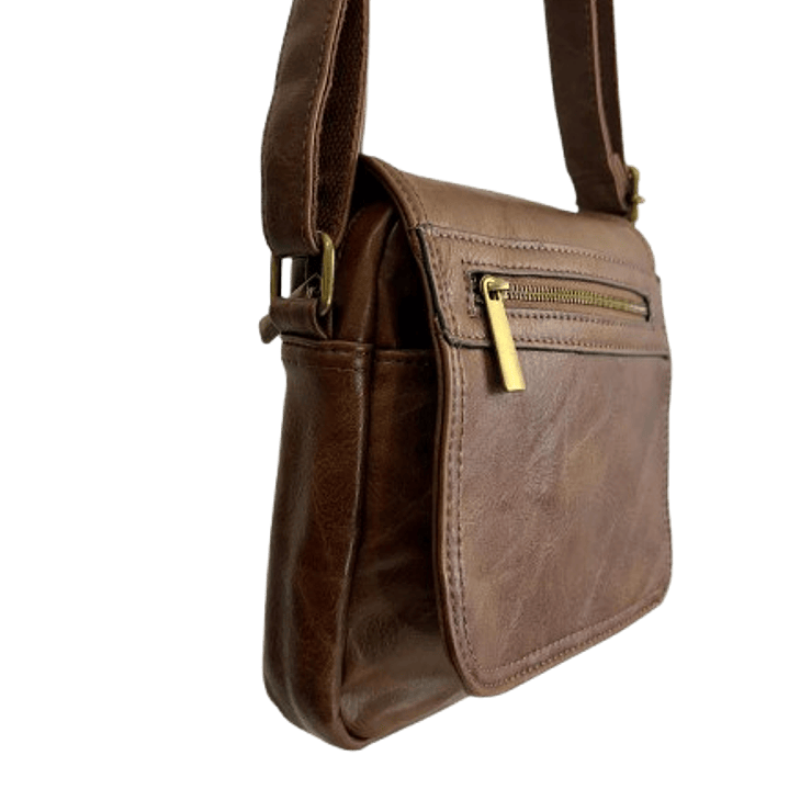 Compact Brown Vintage Shoulder Bag 1