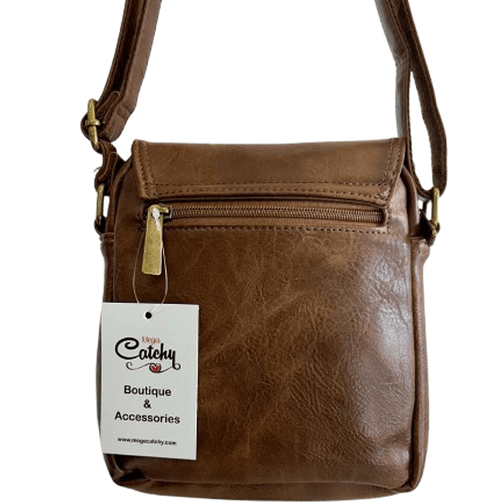 Compact Brown Vintage Shoulder Bag 5