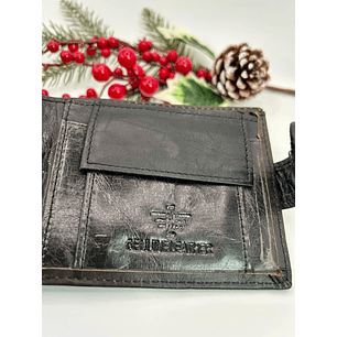 Men's Vintage Genuine Leather Wallet with Security Lock