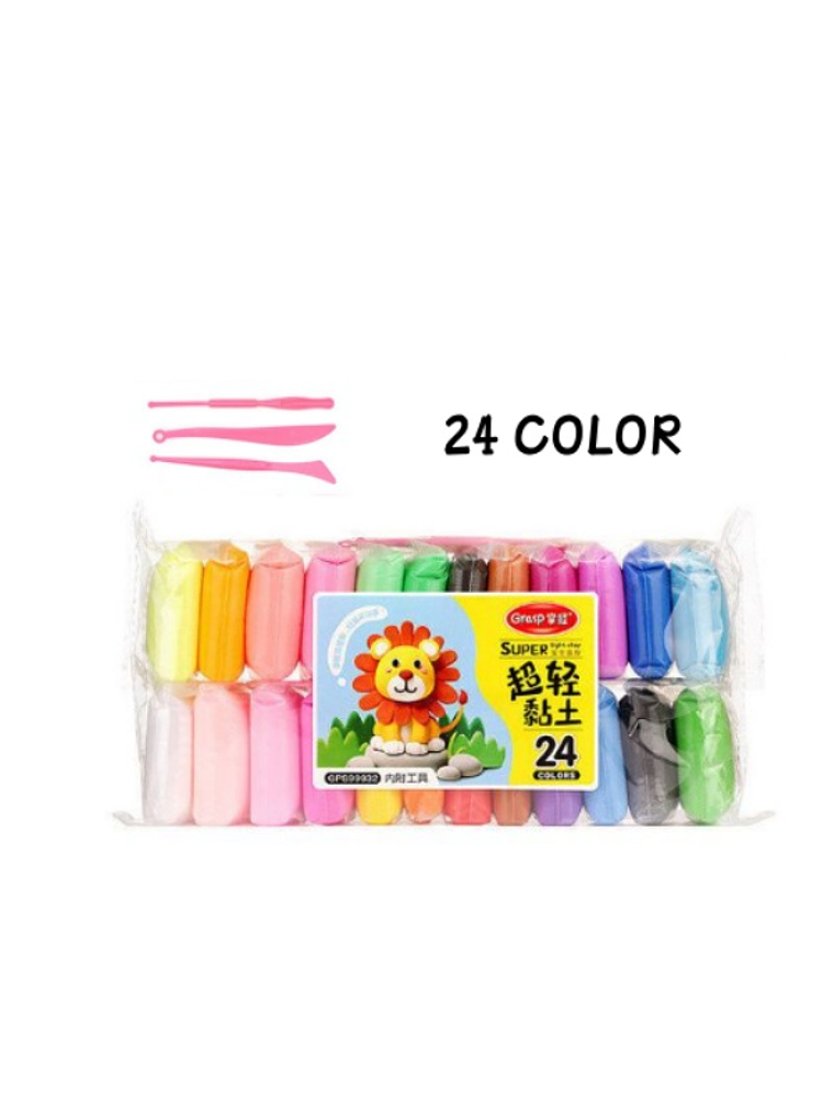 24 Arcillas Masa Mágicas Figuras Plastilina Plasticina Multicolor 1