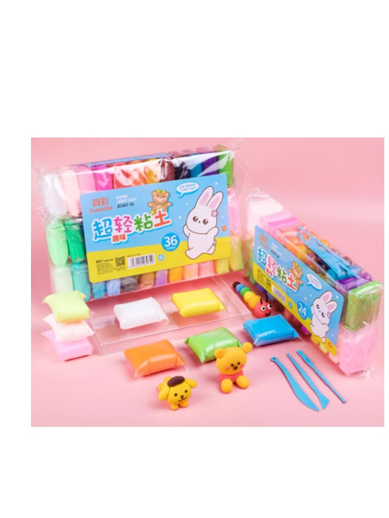 36 Arcillas Masa Mágicas Figuras Plastilina Plasticina Multicolor 3