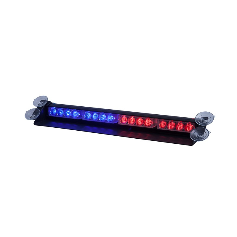 Baliza Parabrisa 4 Modulos (4 led) Rojo Azul