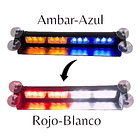 Baliza Parabrisa 4 Modulos (3 led) Ambar-Azul --- Rojo-Clear 2