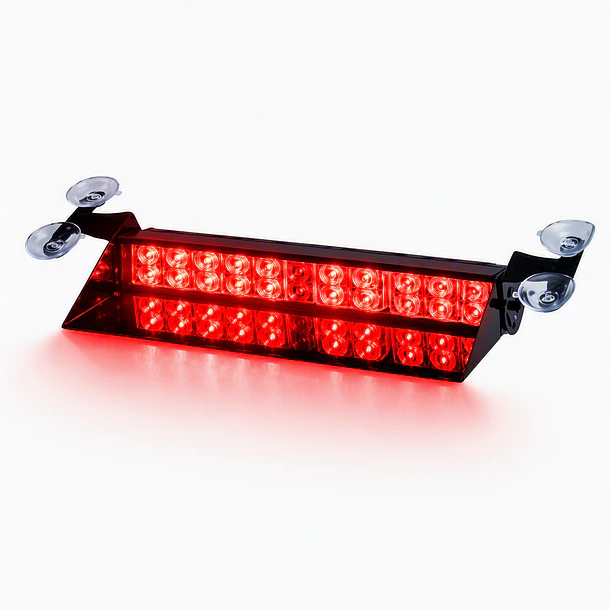 BALIZA INTERIOR DOS MODULOS 12 LED ROJO 1