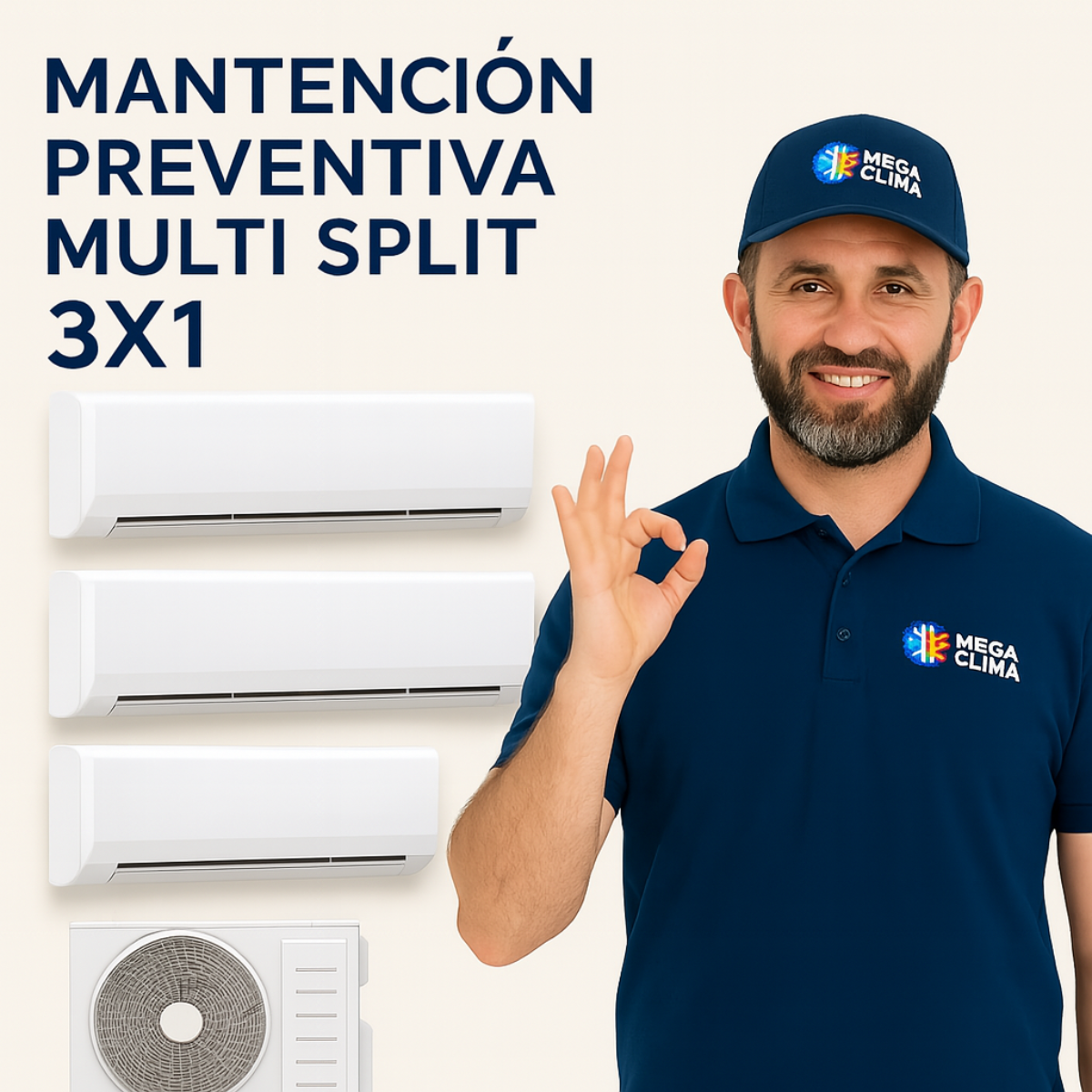 Mantención Preventiva Aire Acondicionado Multi Split 3x1
