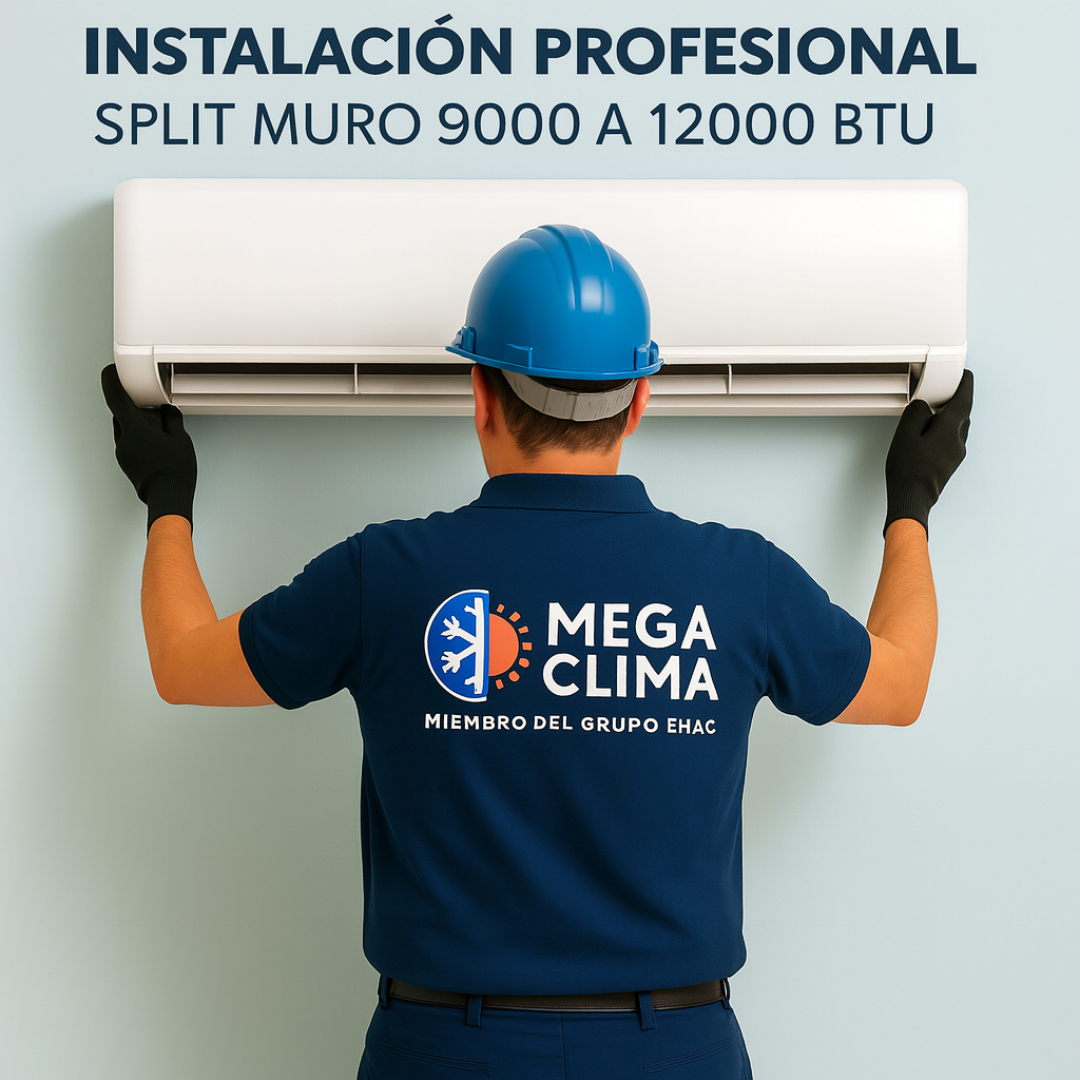 Instalación Profesional Aire Acondicionado Split Muro 9.000 a 12.000 BTU
