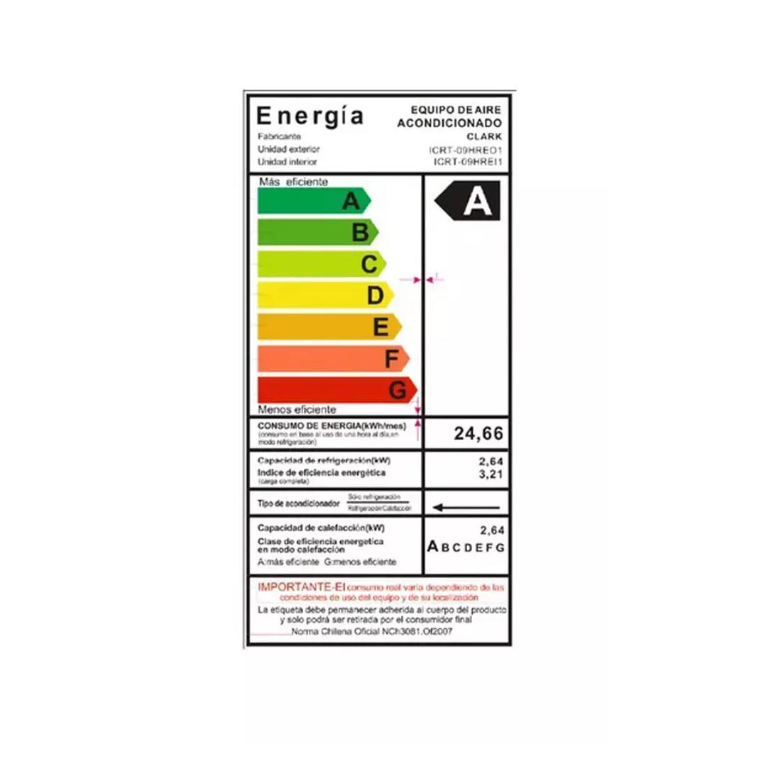 Aire Acondicionado Clark Inverter R32 12.000 BTU Envío Gratis RM (Sin Instalación) 4