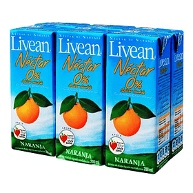 Jugos Livean naranja x6