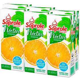 Jugo Soprole naranja x6