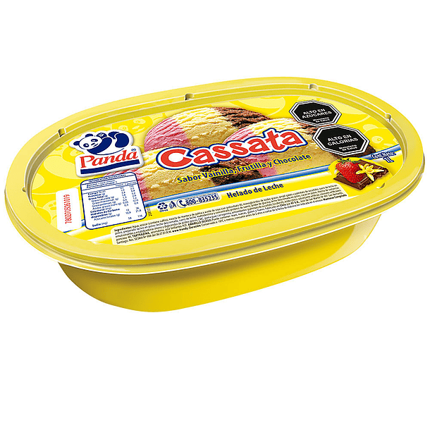 Casata Panda 1 L trisabor Frutilla, vainilla, chocolate 