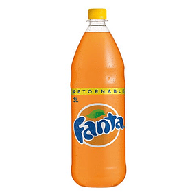 Fanta de 3 Litros retornable.