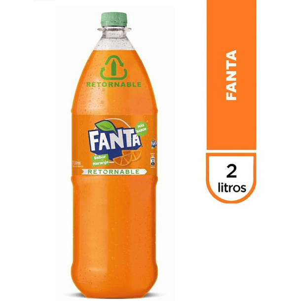Fanta de 2 Litros retornable. 