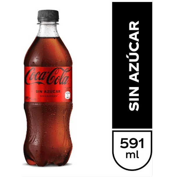 Coca cola sin azúcar 591 ml 