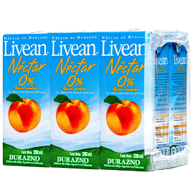 Jugos Livean durazno x6
