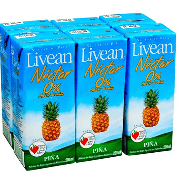 Jugos Livean piña x6 