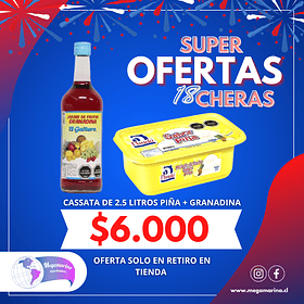 Casata de 2.5 litros piña + granadina 