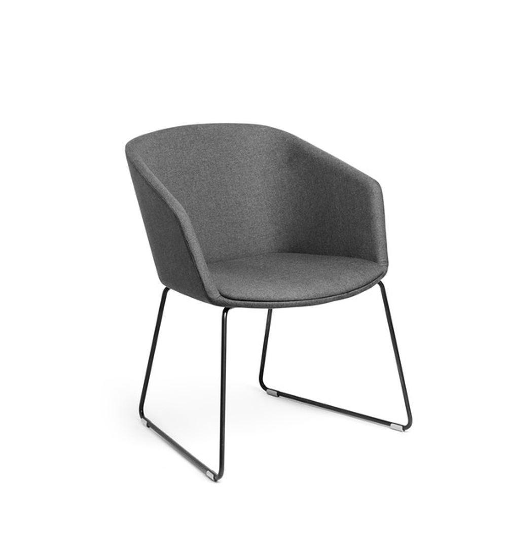 Dark Gray Pitch Sled Chair