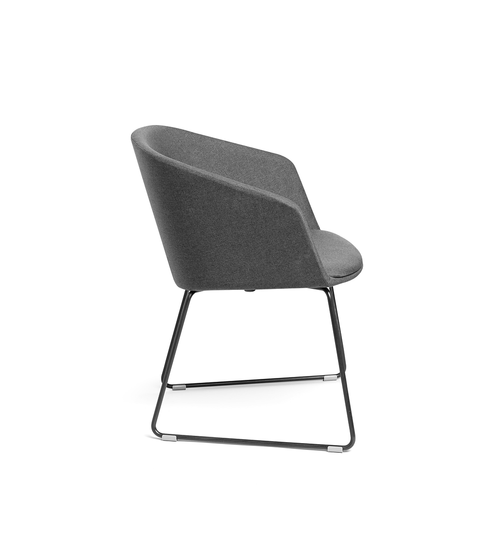 Dark Gray Pitch Sled Chair