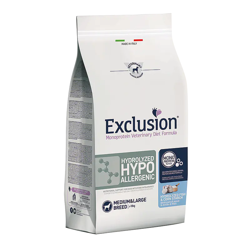 Exclusion Diet Hidrolisada Hipoalergénica Peixe p/Adulto Médio/Grande 12kg