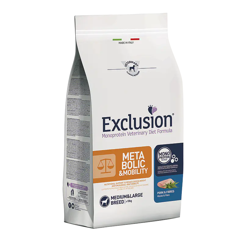 Exclusion Diet Metabolic & Mobility Porco e Fibras 12Kg
