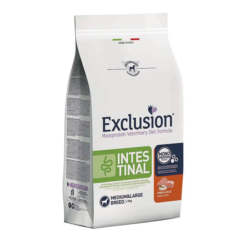 Exclusion Diet Intestinal Porco e Arroz p/Adulto Médio/Grande 12Kg 