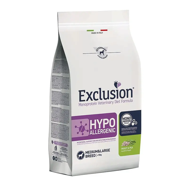 Exclusion Diet Hipoalergénica Inseto e Ervilha p/Adulto Médio/Grande 12Kg
