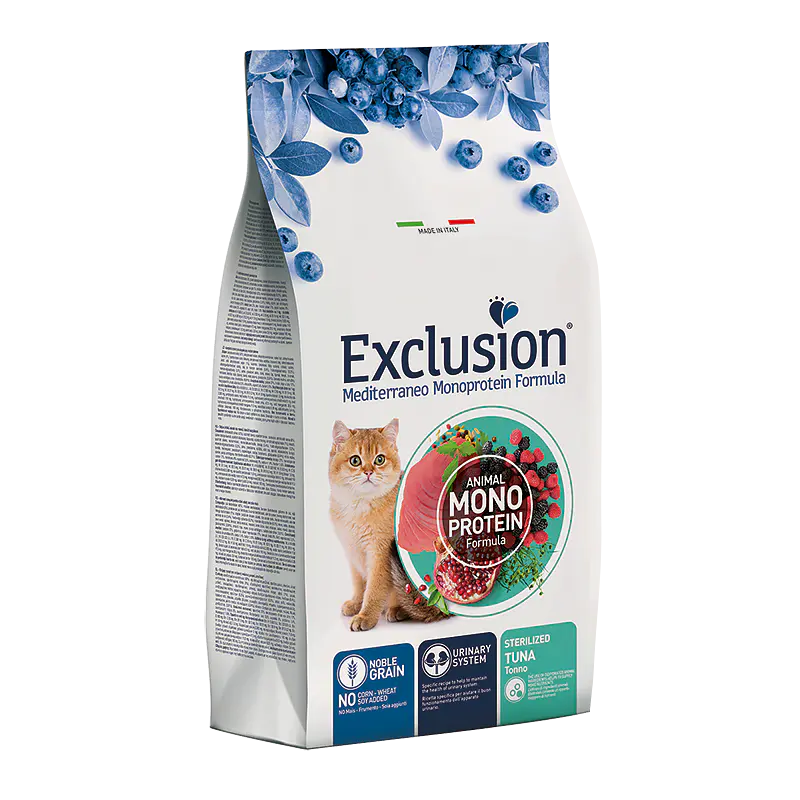 Exclusion Me Mono Noble Grain Atum p/Esterilizado 12Kg