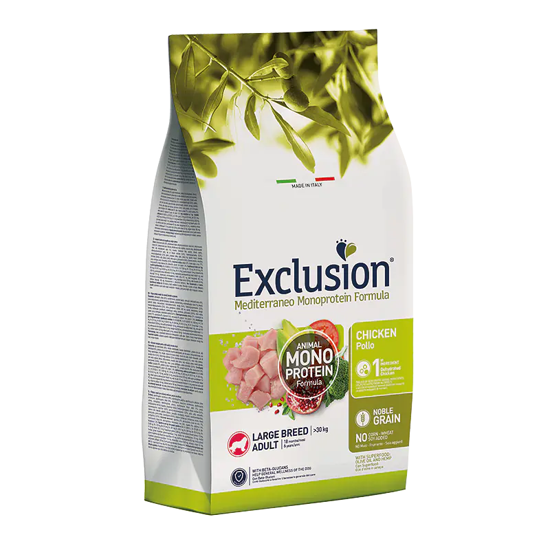 Exclusion Noble Grain Frango p/Adulto Grande 12kg