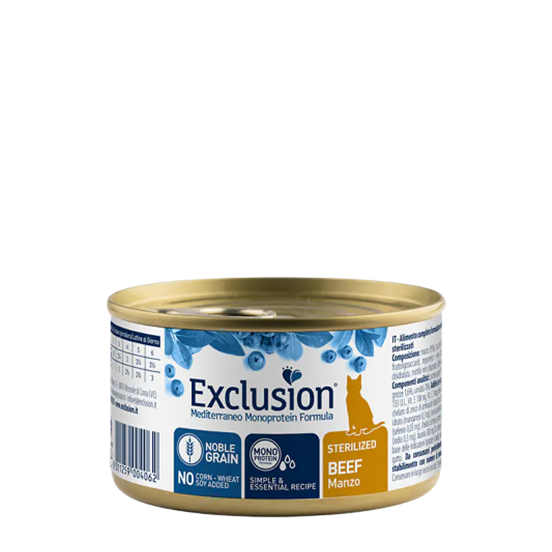 Exclusion Me Mono Noble Grain Bife p/Esterilizado 85gr