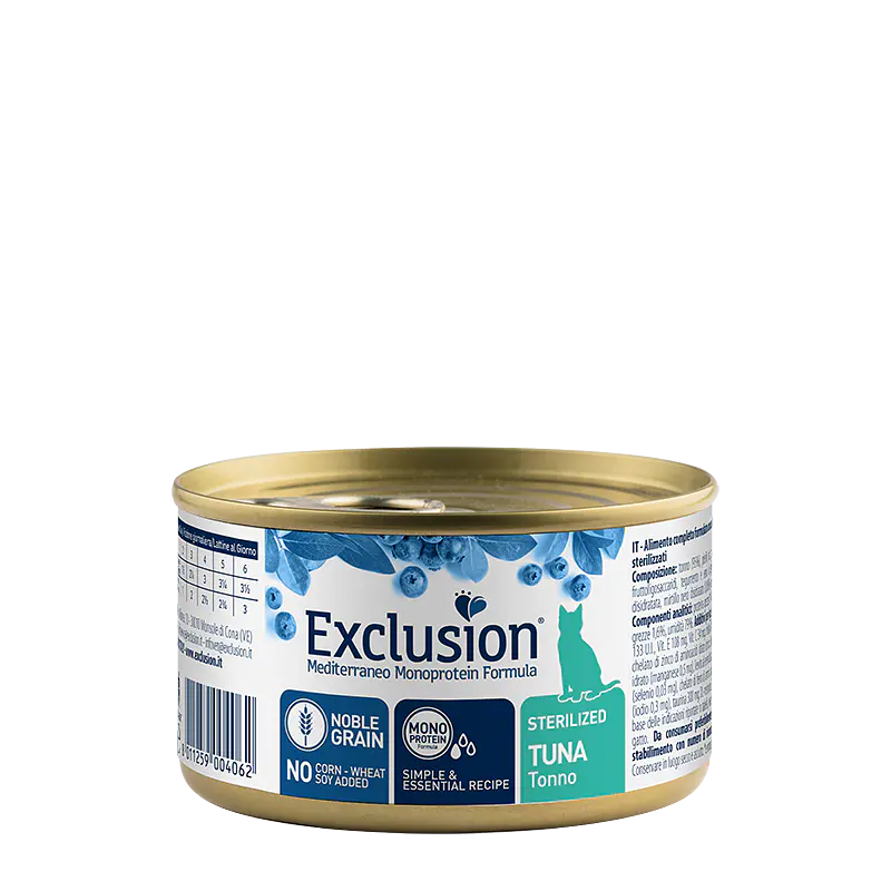 Exclusion Me Mono Noble Grain Atum p/Esterilizado 85gr