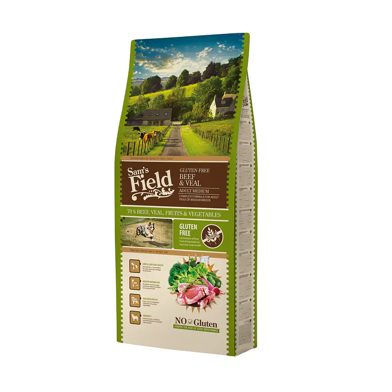 Sam's Field Glúten Free Bovino e Vitela p/Adulto Médio 13Kg