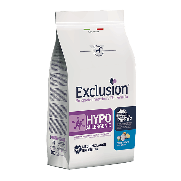 Exclusion Diet Hypoallergenic Peixe e Batata p/Adulto Médio/Grande 12Kg
