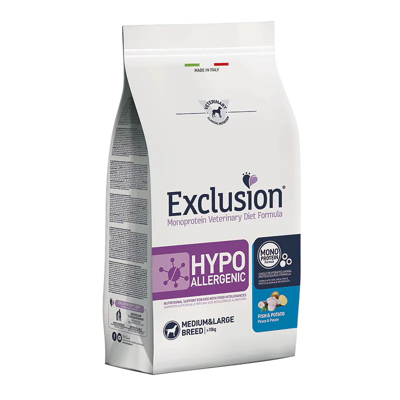 Exclusion Diet Hypoallergenic Peixe e Batata p/Adulto Médio/Grande 12Kg