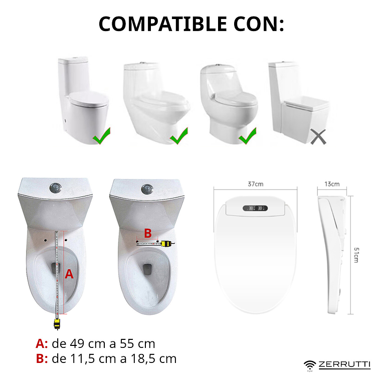 Asiento Bidet Multifuncional Para Sanitario con Control Remoto 3