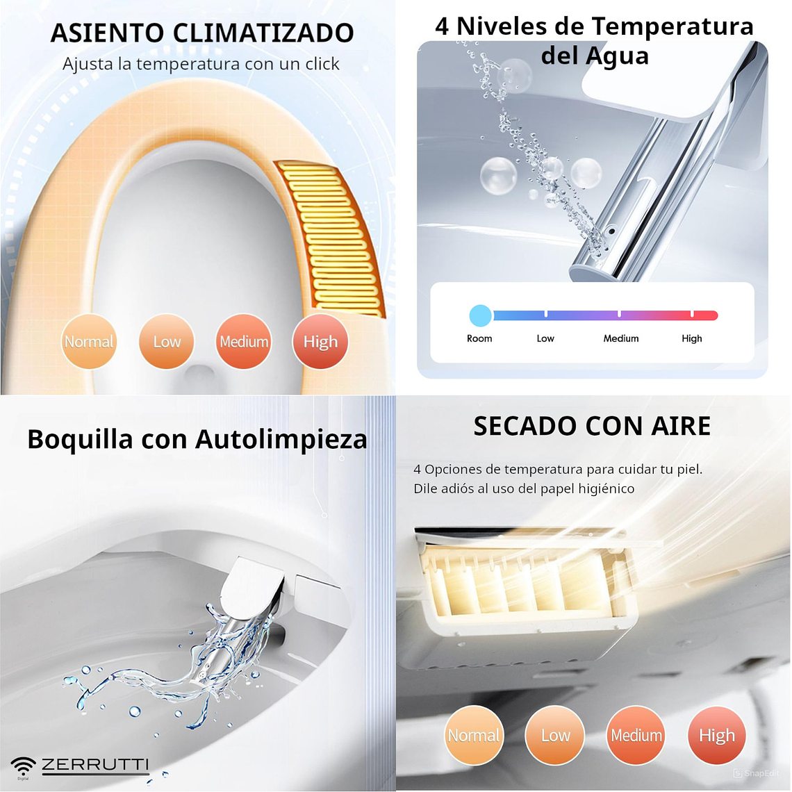 Asiento Bidet Multifuncional Para Sanitario con Control Remoto 7