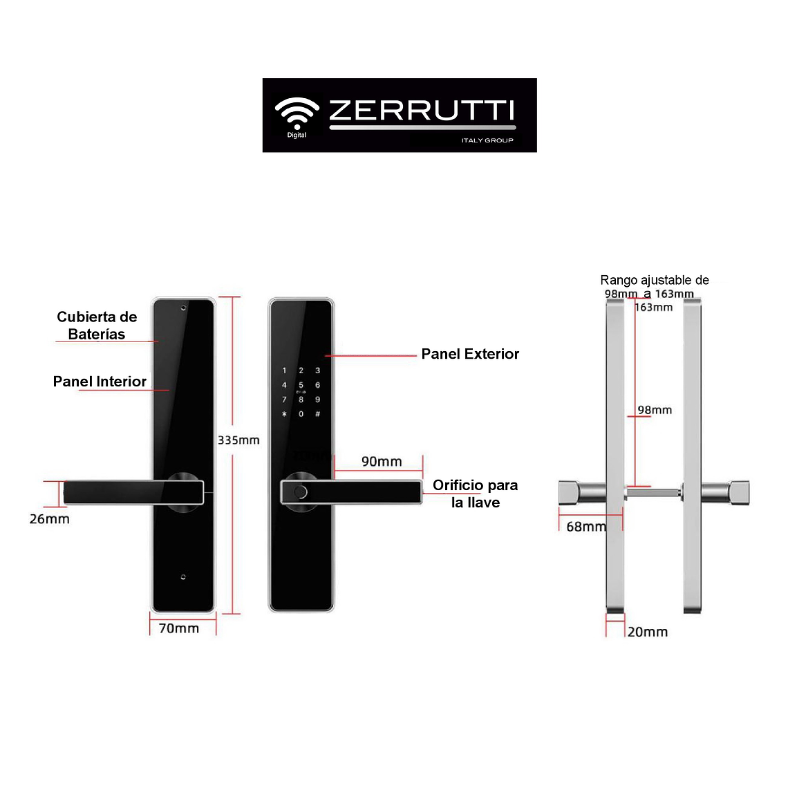 Cerradura Inteligente Zerrutti ZE 8005 3