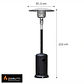 Calentador de Exterior Tipo Hongo Negro Zerrutti Power Max - Miniatura 7