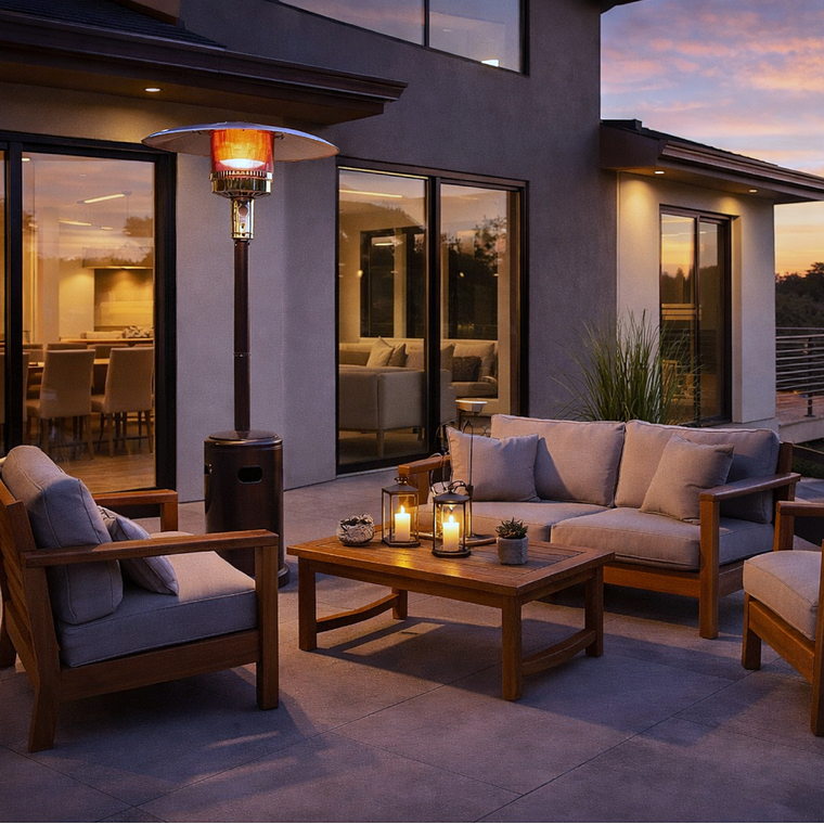 Calentador de Exterior Tipo Hongo Negro Zerrutti Power Max 3