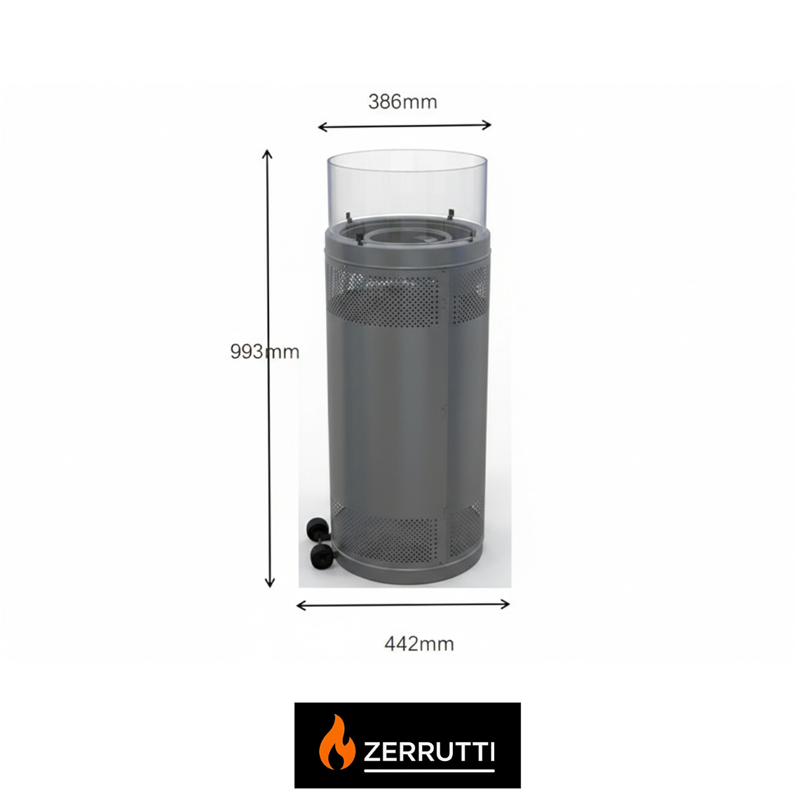 Calentador Fogata Redondo Zerrutti Vibrant 5