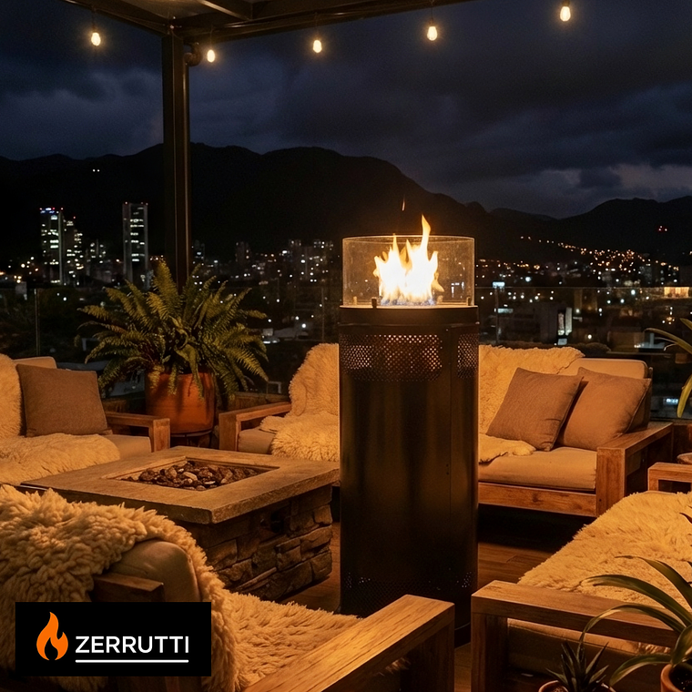 Calentador Fogata Redondo Zerrutti Vibrant 4