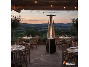 Calentador Fogata Pirámide Zerrutti Elegant Negro