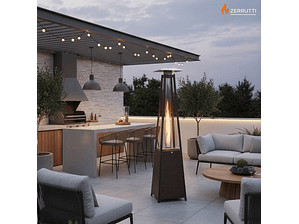 Calentador Fogata Pirámide Zerrutti Elegant Ratán