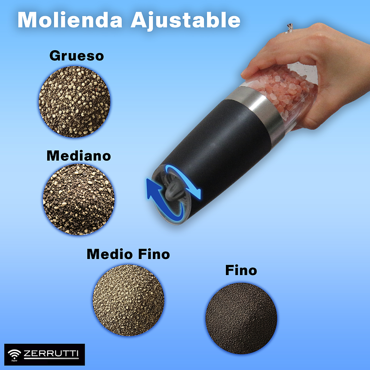 Set Gourmet: Salero y Pimentero Eléctrico y Tabla de Picar en Acero Inoxidable 9