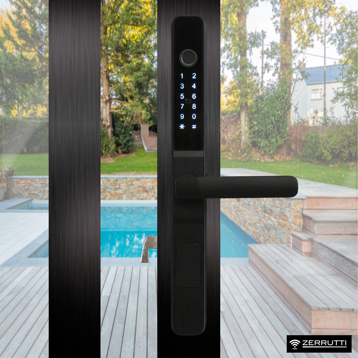 Cerradura Digital Para Puerta De Corrediza ZE 8051 - Slim 2